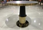 Round Stainless Steel 80cm Marble Top Living Room Tables