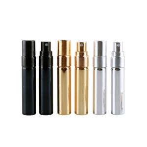 Quality 10ml 15ml Glass Bottle Refillable Perfume Uv Plating Gold Silver Black wholesale