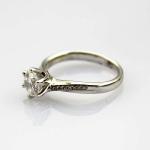925 Silver Women Ring 6mm Round CZ Diamonds Engagement Ring(R284)