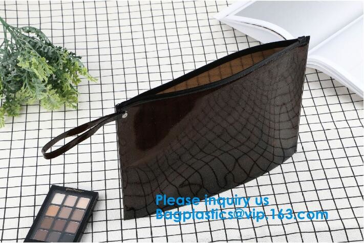 Transparent Pvc Slider Zipper Bag With Blue Side Gusset,Bottom Gusset Cosmetic Pvc Slider Packaging Bag Bagease Bagplast