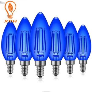 Quality 4W C35 Colored Edison Bulbs Blue E12 Candelabra Light Bulbs wholesale