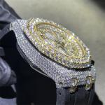 Customized Luxury Brand Moissanite Bust Down Stainless Steel Custom Iced Out