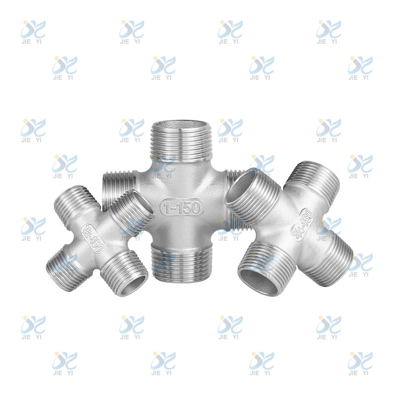 Stainless steel forged high-pressure pipe fittings, welded four-way stainless steel pipe fittings