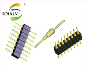 Quality Straight Round Pin Header Connector 1.778mm Pitch wholesale