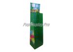 Temporary Green Floor Cardboard Hook Display Environmental Friendly