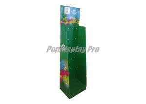 Quality Temporary Green Floor Cardboard Hook Display Environmental Friendly wholesale