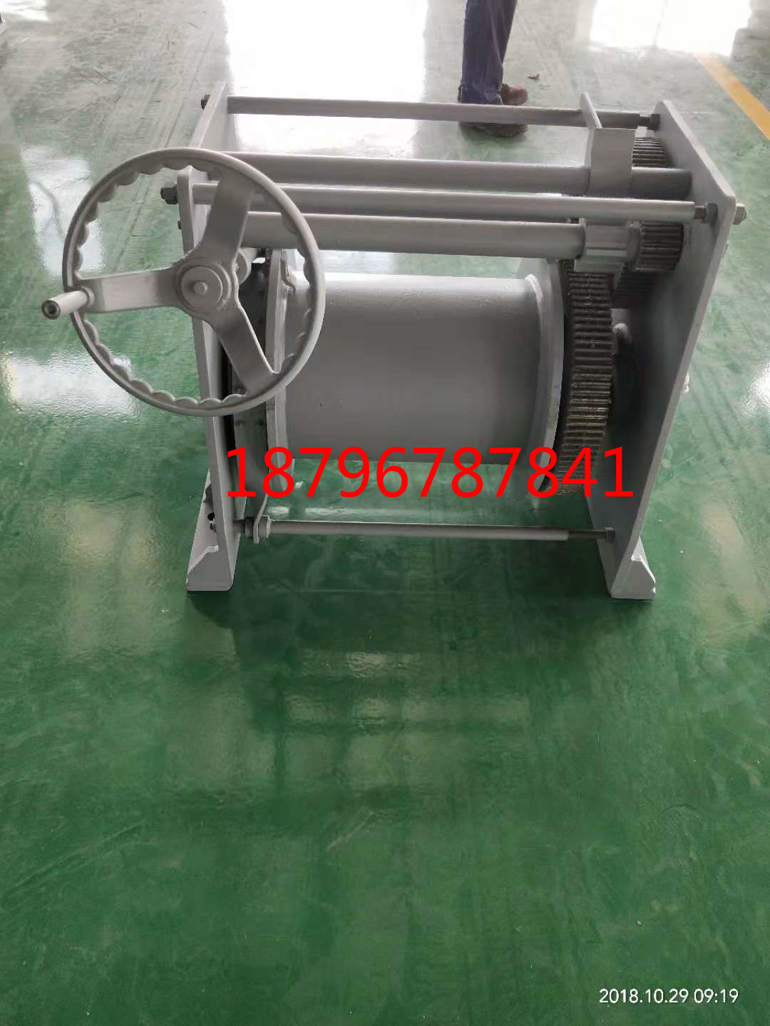 18mm wire rope 80m wire length 10kn manual winch hand winch marine winch