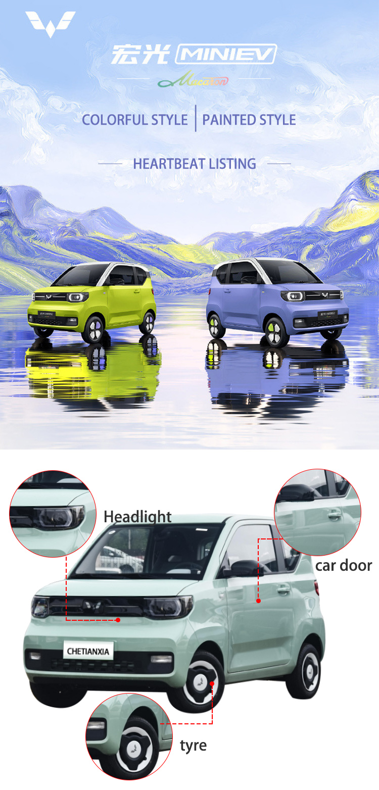 Pure Mini Electric Car 2 Seater Modern Compact New Energy Vehicles