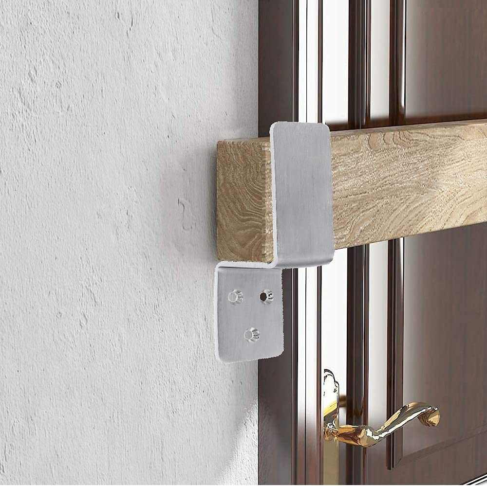 125*76mm Heavy Duty Steel Black Z Bracket Beam Support for Outdoors Wooden Frame Fixing