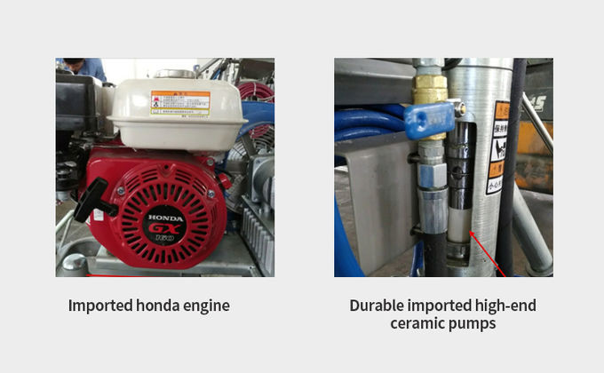 Blue Airless Hydraulic Motor Road Line Marking Machine