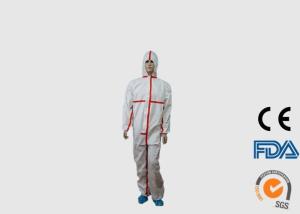 Quality Breathable Disposable PPE Coveralls , Type 4 5 6 Chemical Resistant Disposable Coveralls wholesale
