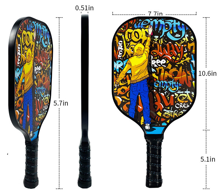 UV Pickle Ball Racket Aramid Honeycomb Core Outdoor Carbon Pickleball Paddle
