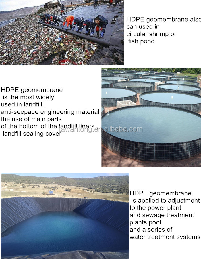 1.5mm HDPE Geomembrane for Artificial Lake Landscape River Levee Channel Onsite Training