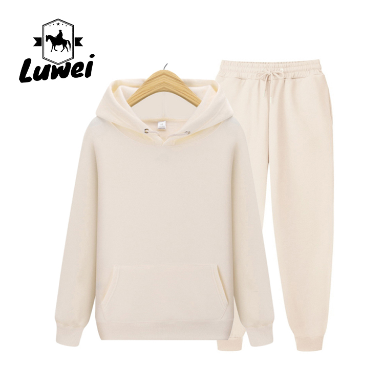 Custom Drop Shoulder Made Men's Sweatshirt Sudaderas Con CapuchaHeavy Fitness Hoodies And Joggers Set