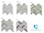 270x290mm SGS Decorative Mosaic Tiles Wooden Marble 6mm Thickness