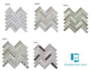 Quality 270x290mm SGS Decorative Mosaic Tiles Wooden Marble 6mm Thickness wholesale