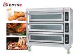 Commercial Bakery Shop Three Deck Nine Trays Microcomputer Electric Bakery Oven