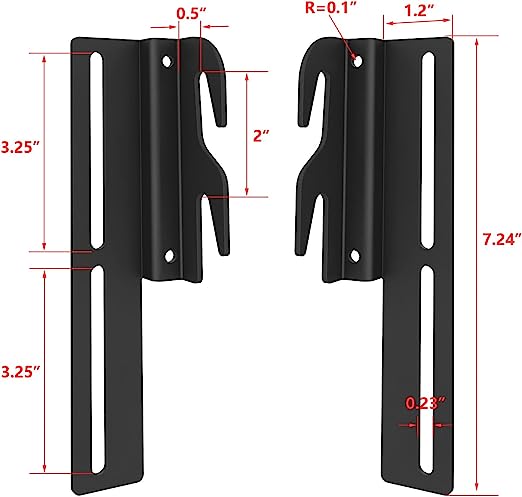 Bed Frame Brackets Headboard Adapter Adjustable Attachment Parts for Black Metal Beds