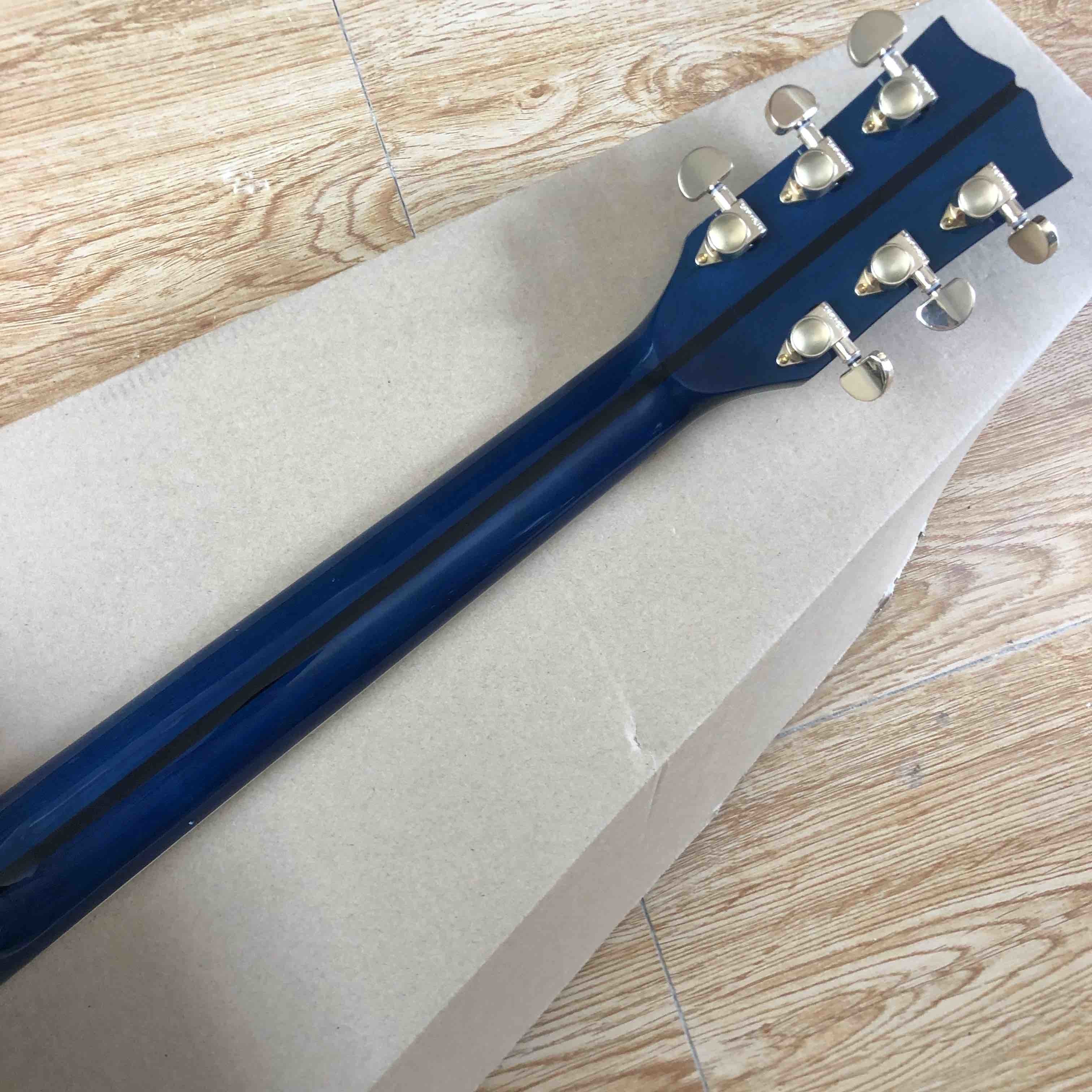 Solid sprue top flamed maple back side all full abalone binding ebony fingerboard acoustic electric guitar