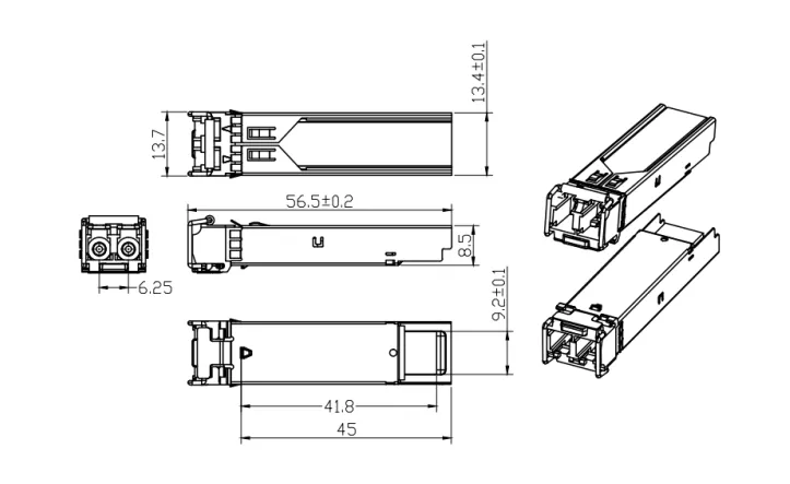 GLC-LH-SMD and Original SFP Wireless Transceiver Module Used Products Status Excellent Condition