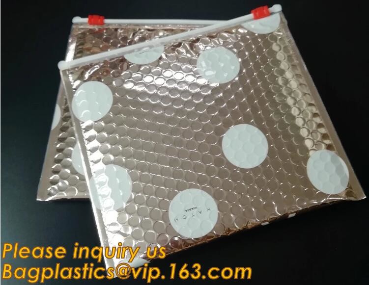 Cosmetic Pink Slider Padded Bag/Silver k Bag With Bubble,Padded Envelopes Cheap Aluminium Foil k Holographic