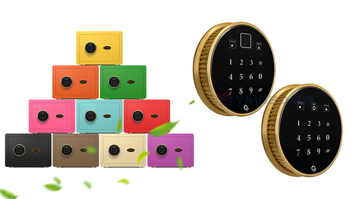 H250mm Solid Bolts Home Safe Box Fingerprint Lock With Hammer Surface treatment