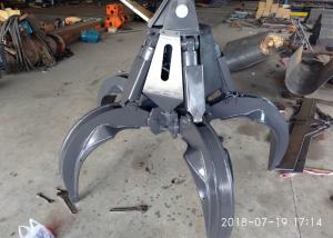 Quality 360 Degree Rotating Excavator Grab Attachment Five Cylinders Fingers Protective Gas Welding wholesale