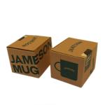 Eco-friendly , Recycable Kraft F Flute Corrugated Packaging Box , Mug Cup Box
