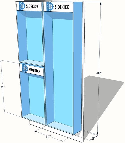 350G CCNB Cardboard Hat Display Rack , Commercial Peg Hook Display Rack