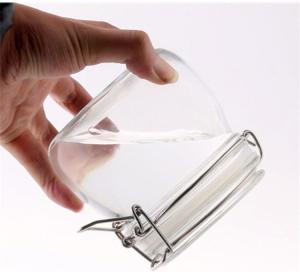 Quality Sealed cans Glass jar glass sealed cans in stainlesss steel clip wholesale
