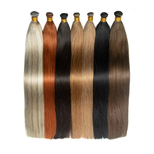 Ombre Tape In Human Hair Extensions Natural Looking Double Sided Blonde