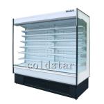 Commercial supermarket air curtain refrigerator open fruit and vegetable milk