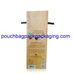 Kraft aluminium foil bag pack for coffee packaging with tin line