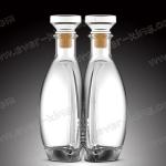 ISO9001 500ml Flint Glass Liquor Bottles For Cognac