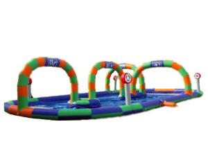 Quality Children Inflatable Amusement Park With Entertaining Race Track wholesale