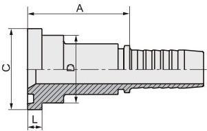 OEM High-Pressure SAE Hydraulic Hose Flange Fitting 6000 Psi 87611 Connector