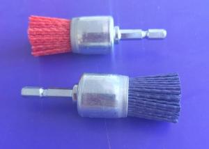 Quality Clean Sand Nylon Abrasive End Brush 25mm Outer Diameter With 6mm Hex Shank wholesale