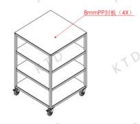 Quality Aluminum Tube Industrial Trolley Special Measuring Frame Transfer Vehicle wholesale