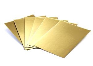 Quality Metalized Shiny Gold Foil Cardboard Laminated Grey Board Gold Paper Cake Boards wholesale
