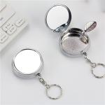Portable Custom Round Ashtray Keychain Creative Stainless Steel