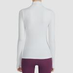 Hiking Cycling Long Sleeve Yoga Top Pullover With Build In Bra 220gsm