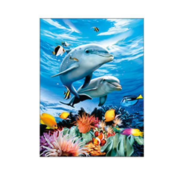 Living Room Decoration 3D Lenticular Photography Sealife Dolphin Images With