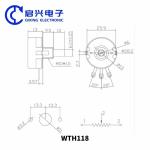 WTH118 2W100K ohm Single Turn Carbon Film Welding Machine Regulating Potentiomet