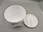Series 8 Plastic Round Buckets white,tangerine 20L