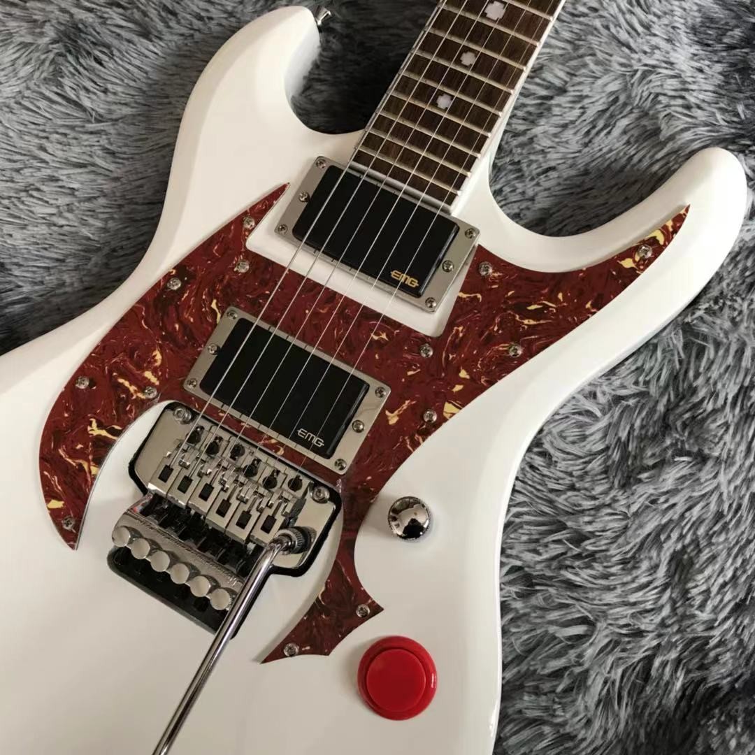 Custom Grand PES RZK1 Killer Switch Electric Guitar in White with Active Style Pickup