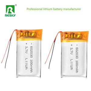 Quality LP602030 3.7v 300mAh Rechargeable Lithium Polymer Battery Durable and Long Cycle Life 500cycles wholesale