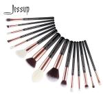 Jessup 15pcs Black/Rose gold Multitask Essential Makeup Brush Set Makeup Tools