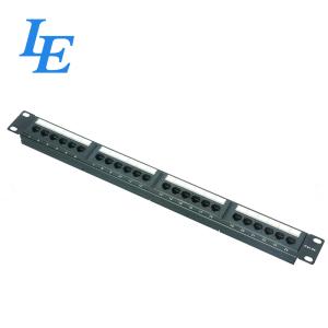 Quality 1U UTP Network Switch Patch Panel , Black Wall Mounted Patch Panel Cat5e wholesale