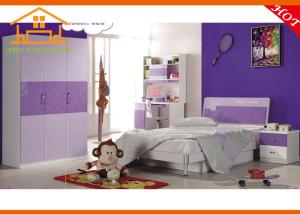 Quality 2015 latest simple wooden kids bedroom Brown and white cartoon kid bed children bedroom wholesale