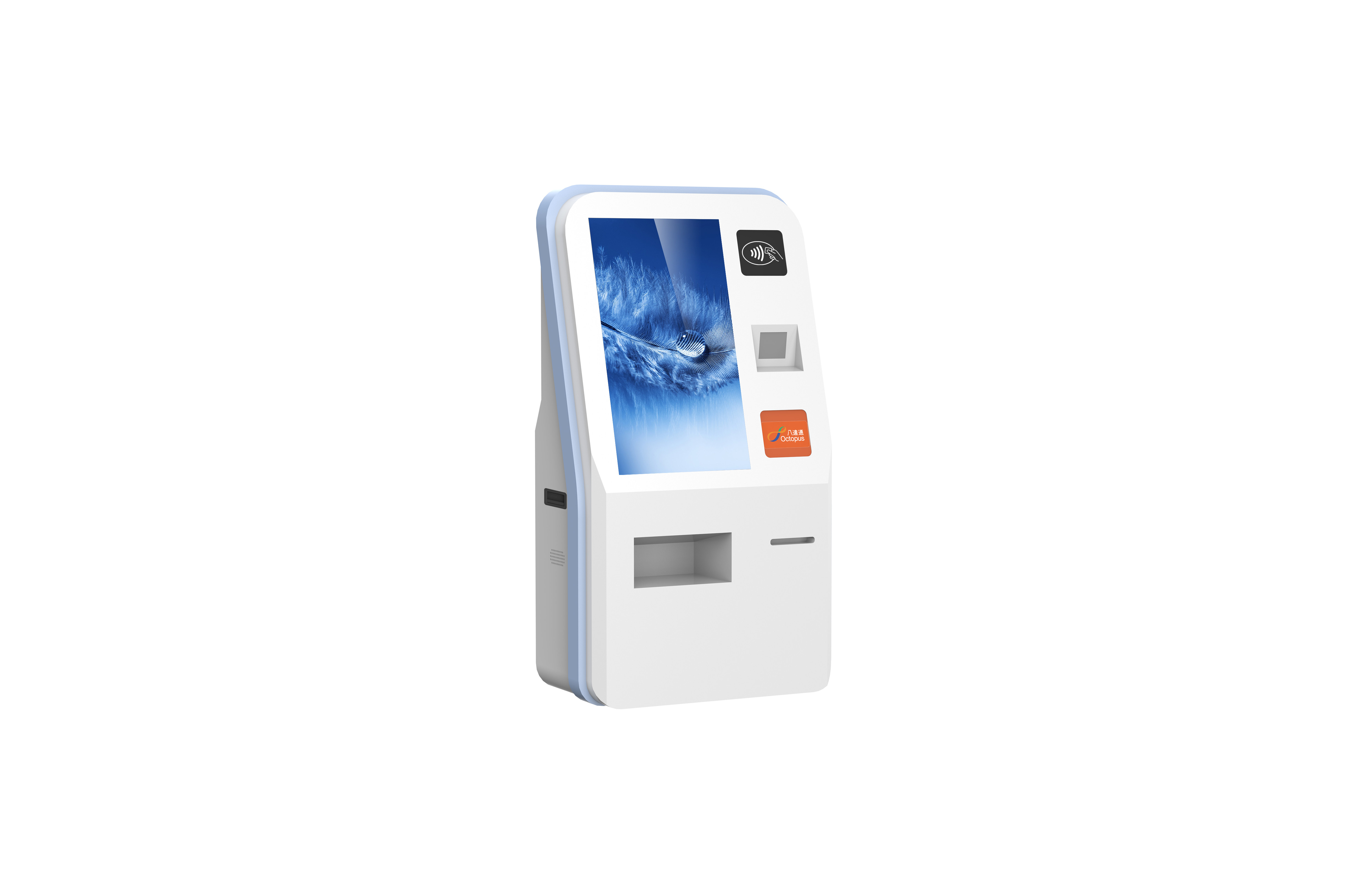 Hospital Healthcare Kiosk With RFID Medical Card Reader Lab Reports Printer